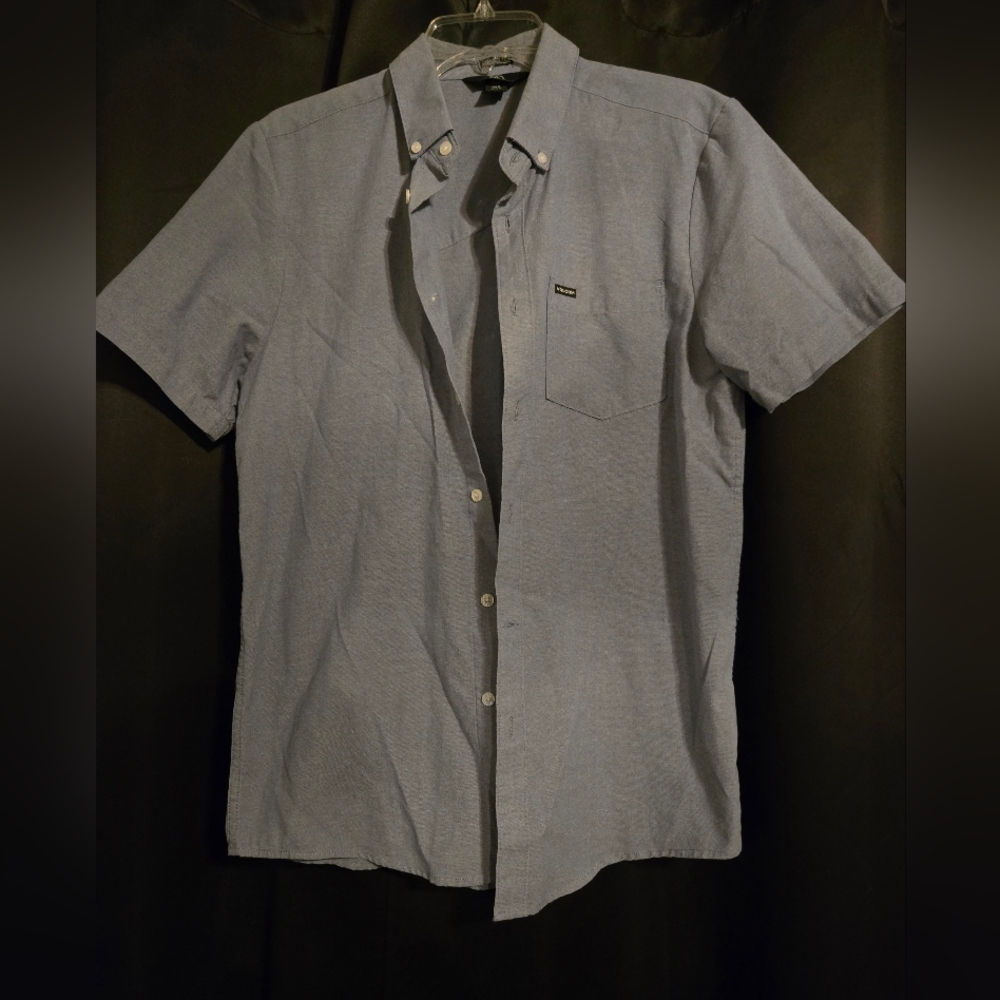 Volcom Light Blue Casual Button Down Shirt
